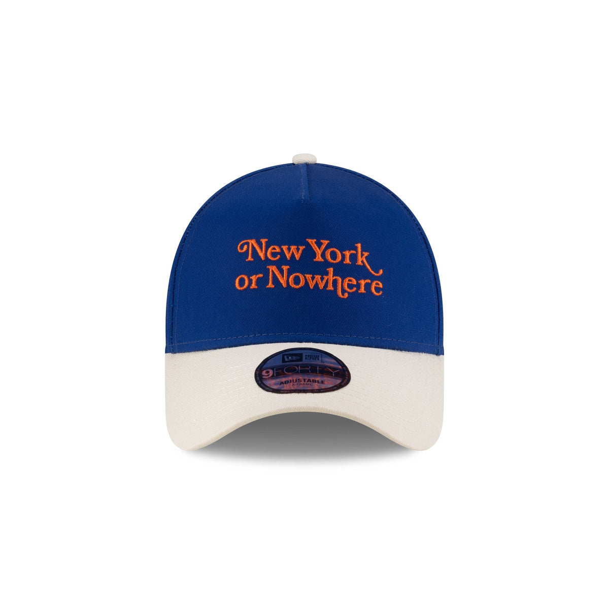 New York or Nowhere x New York Mets Light Royal Wordmark 9FORTY A-Frame Snapback Hat