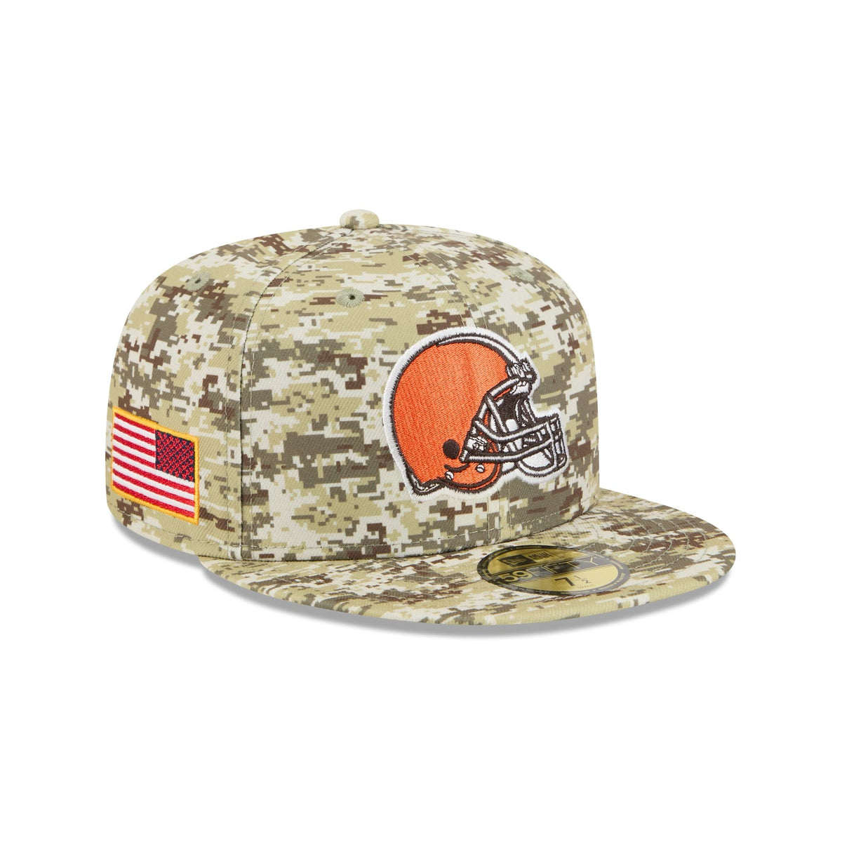 Cleveland Browns 2025 Salute to Service Fan Gear 59FIFTY Fitted Hat