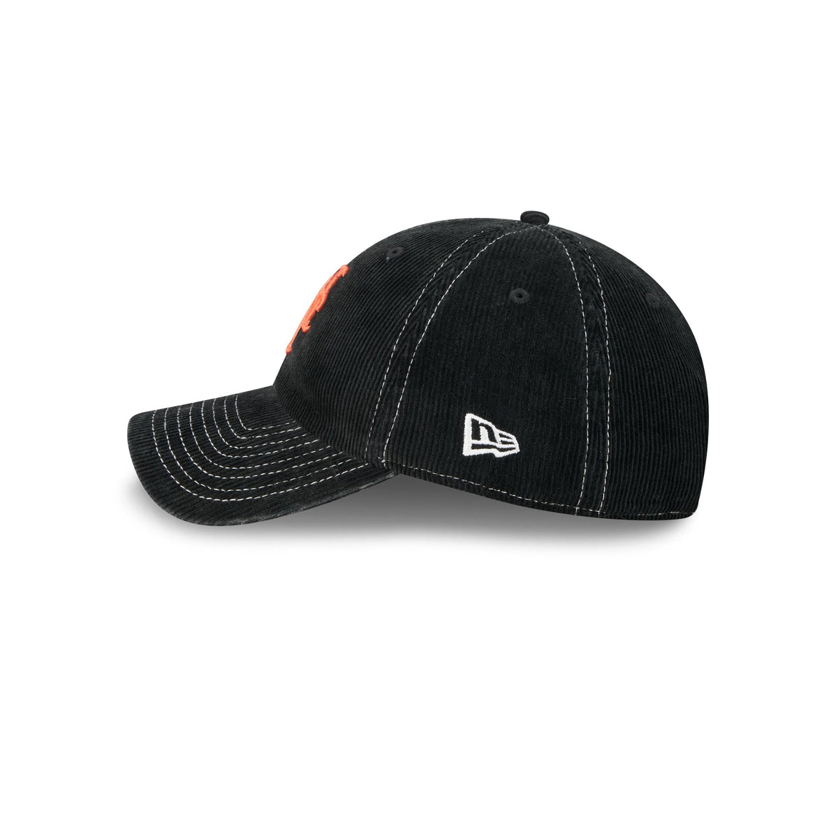 New York Mets Washed Black Corduroy Casual Classic Adjustable Hat