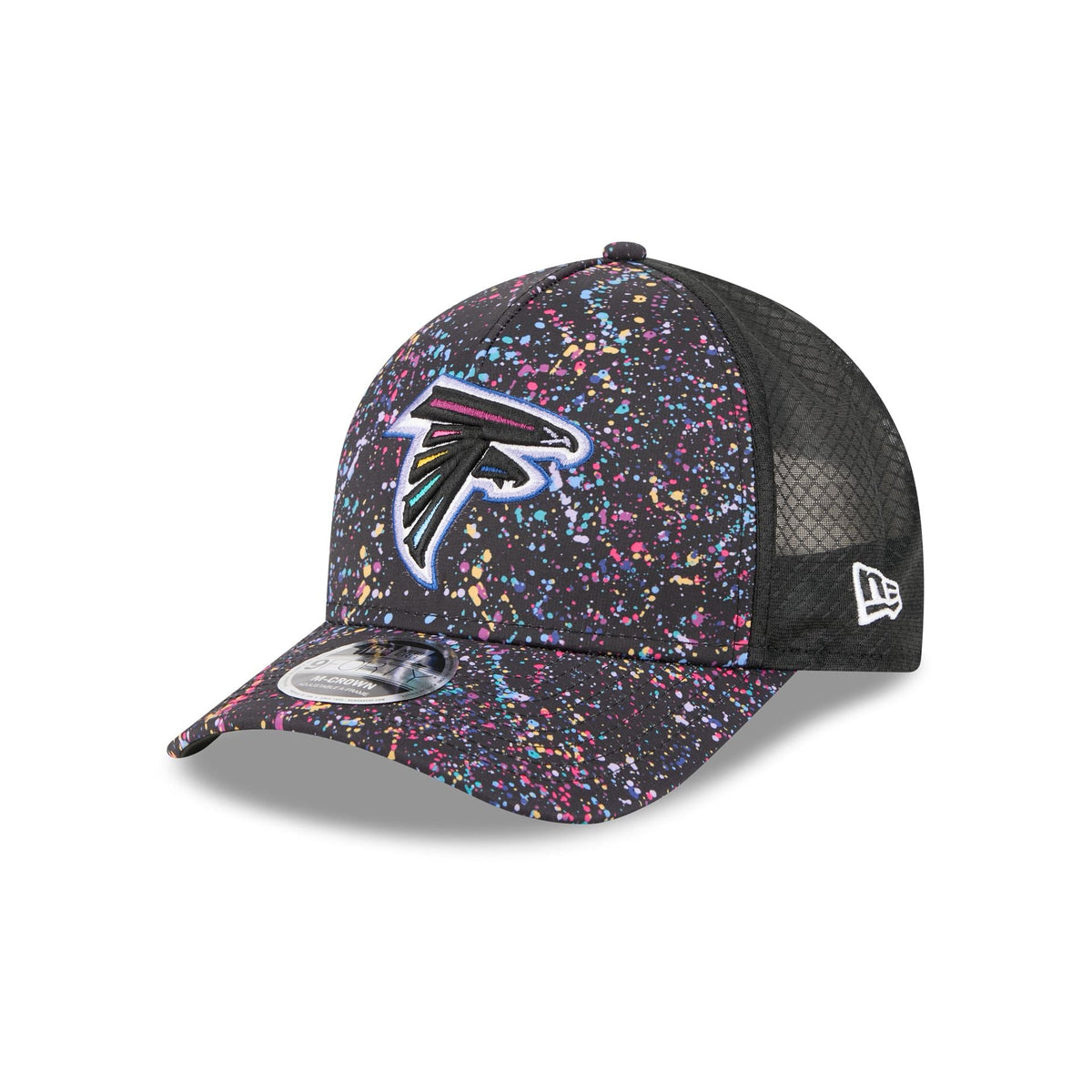 Atlanta Falcons 2025 Crucial Catch 9FORTY M-Crown A-Frame Trucker Hat